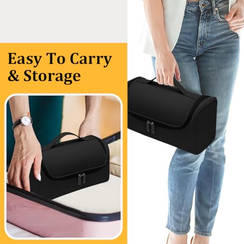 MAYCREATE® Travel Storage Bag for Dyson Airwrap Holder Hair Styler Organizer Attachments Portable with Hanging Hook Black Bag Only 3 PCS MAYCREATE® Travel Storage Bag for Dyson Airwrap Holder Hair Styler Organizer Attachments Portable with Hanging Hook Black Bag Only 3 PCS